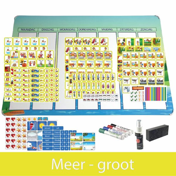 Kinderplanborden Planpakket Meer - groot (meisje)