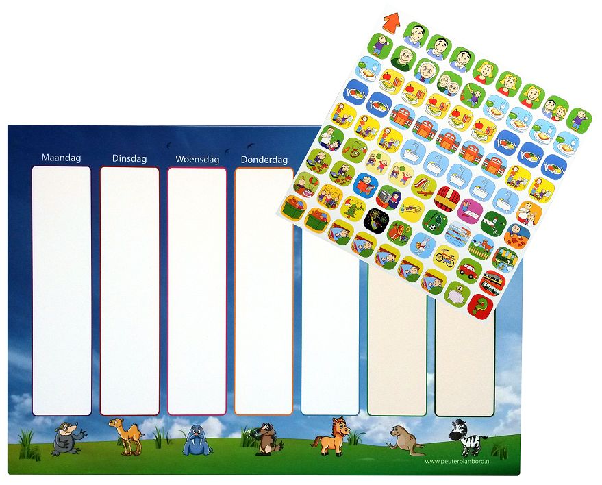 Voor type voertuig Verdragen Planbord plus pictogrammen voor kinderen - kinderplanborden.nl -  kinderplanborden.nl