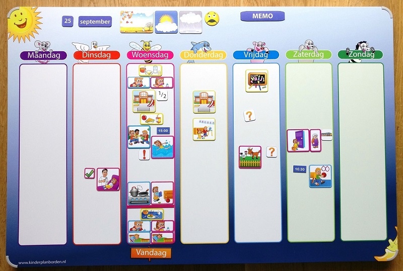 planbord 2 kinderen jongen meisje