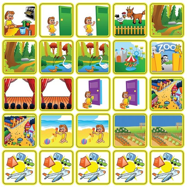 Zonneroosje Recreatie & Uitjes - 25 pictogrammen (meisje)