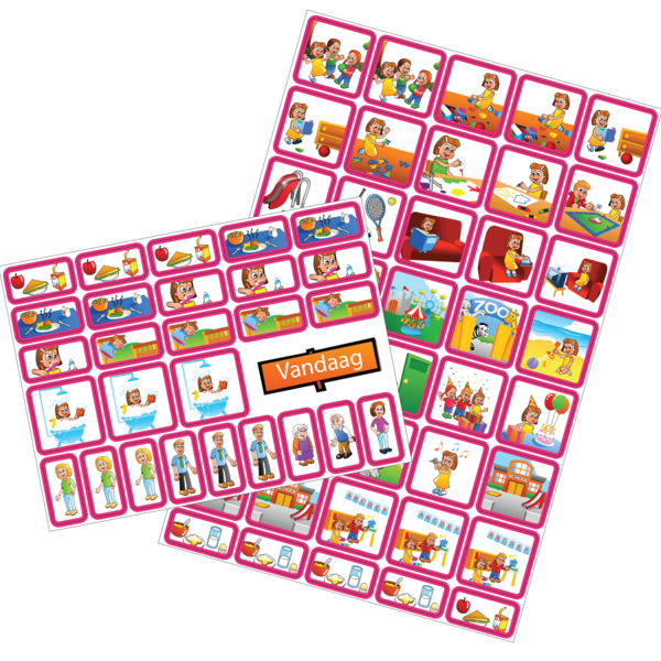 Kinderplanborden startset meisje - 68 planbord magneetjes