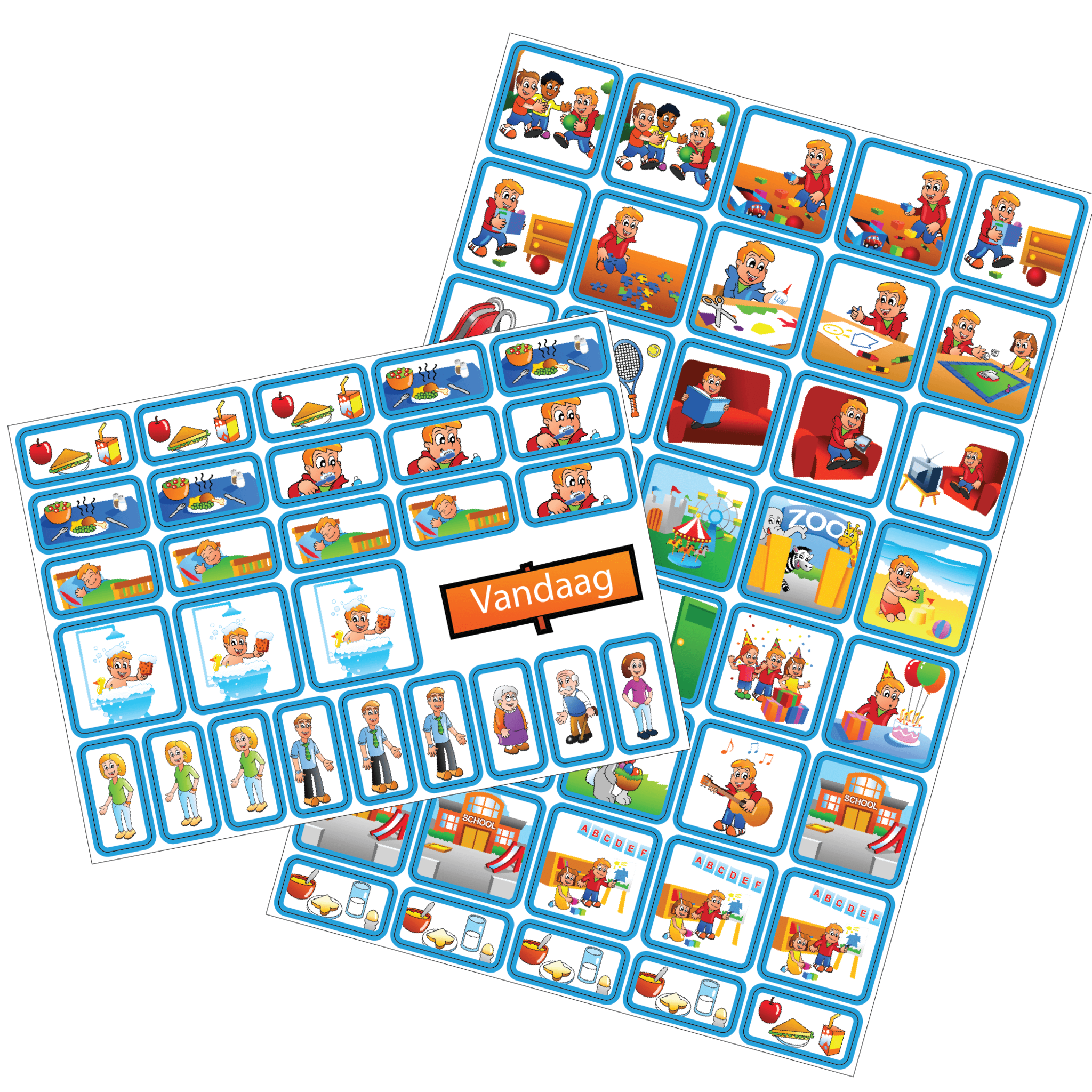 Kinderplanborden startset pictogrammen jongen