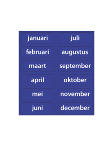 Kinderplanborden Maanden van het jaar - 12 magneetjes