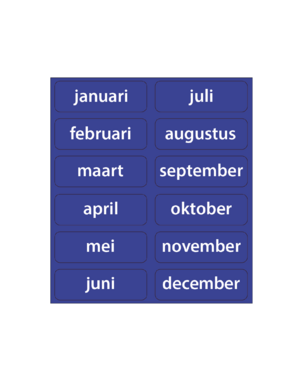 Kinderplanborden Maanden van het jaar - 12 magneetjes