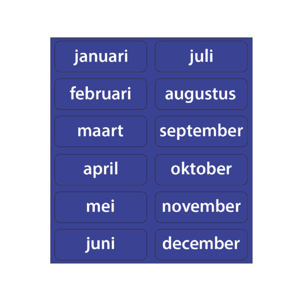 Kinderplanborden Maanden van het jaar - 12 magneetjes
