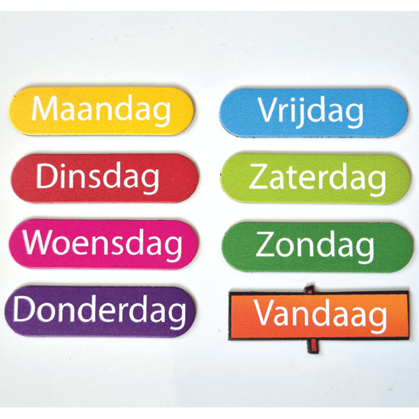 Kinderplanborden Dagen van de week - 8 magneetjes