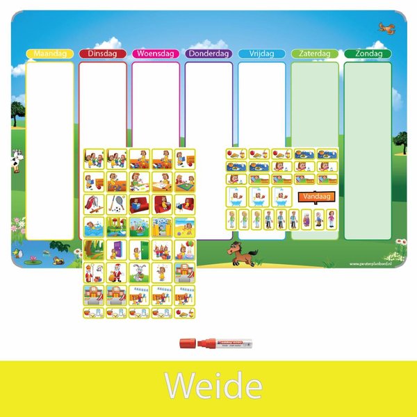 Kinderplanborden Planpakket Weide - (meisje)