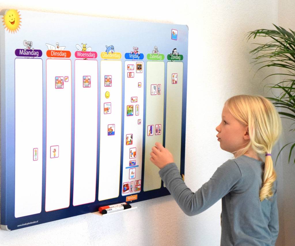 Pijler Netto slepen Planbord Blauwe Ster - overzichtelijk planbord voor kinderen -  kinderplanborden.nl