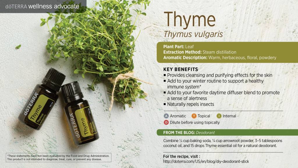 DōTERRA essential oils Thyme Essential Oil Bliz Wellness
