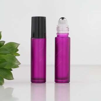 Essential Oil Supplies Roller bottle pink frosted 10 ml.