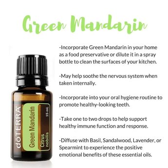 DōTERRA essential oils  Green Mandarin essentiële olie 15 ml. etherische olie Green Mandarin