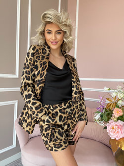 Clara leopard blazer
