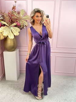 Gracy silk dress purple