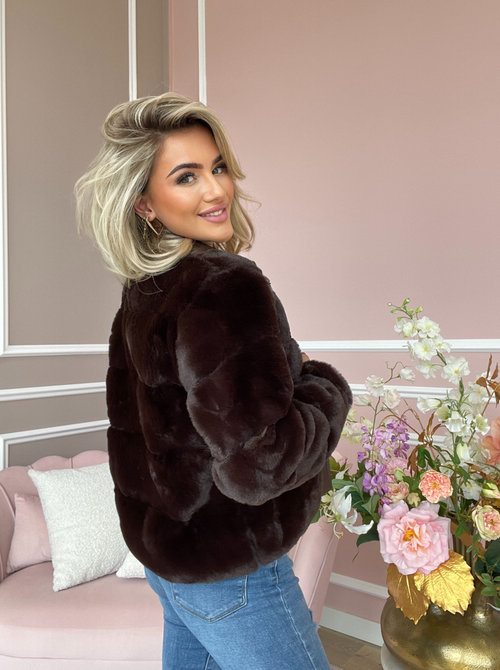 Short faux clearance fur coat