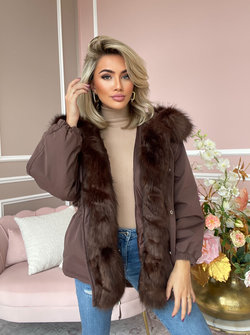 Bobbi furry jacket brown