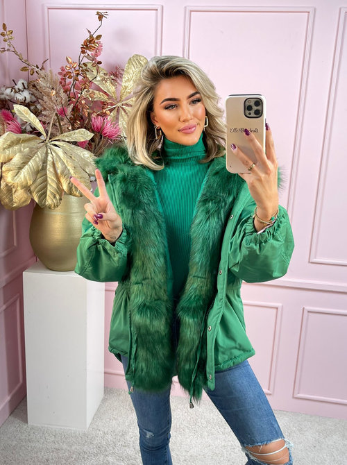 Bobbi furry jacket green