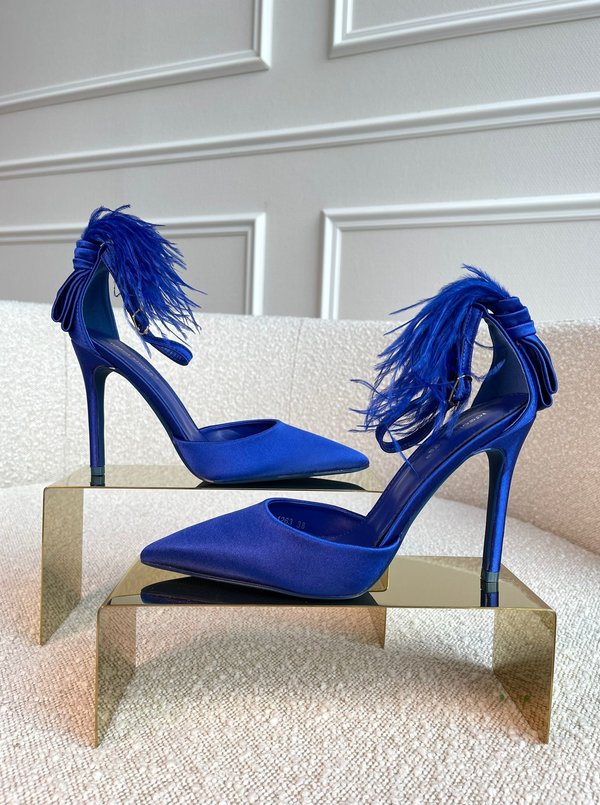 Feather heels cobalt