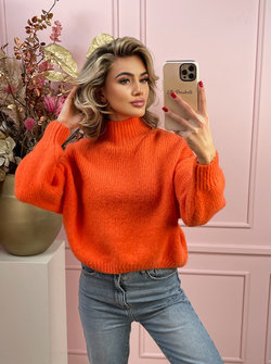 Daphne col sweater orange