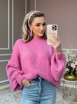 Bella knit sweater sugar pink