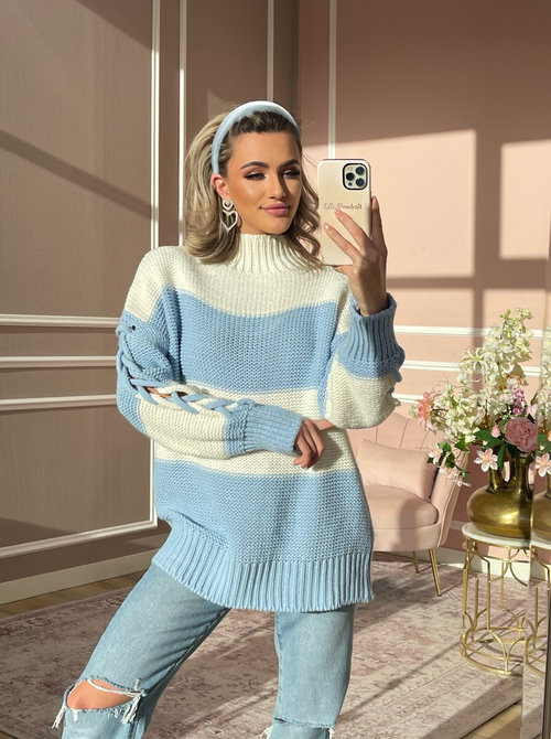 Crista striped sweater blue