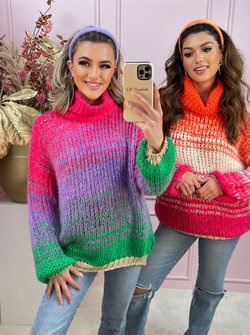 Rachelle color sweater pink