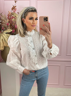 Julia white lace blouse