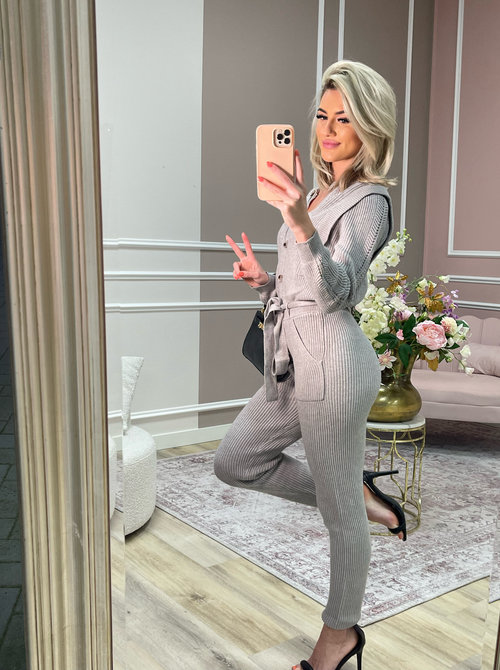 Knitted jumpsuit grey