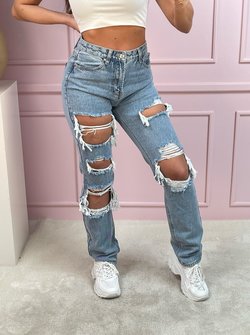 Daisy destroyed jeans blue