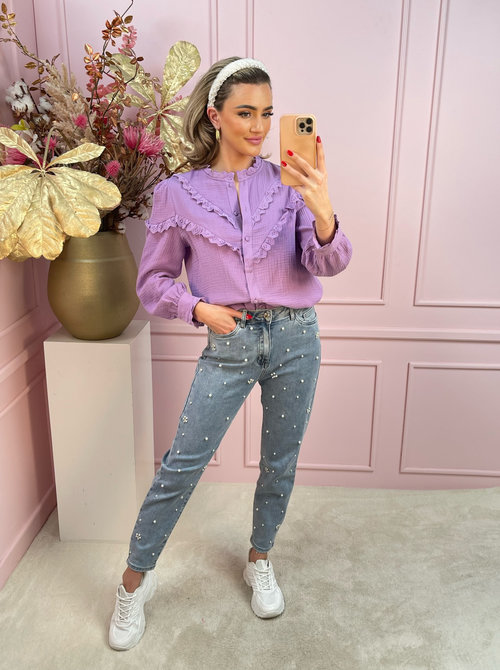 Lina blouse purple