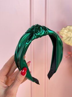 Diadeem metallic knot green