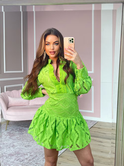 Belle lace dress green