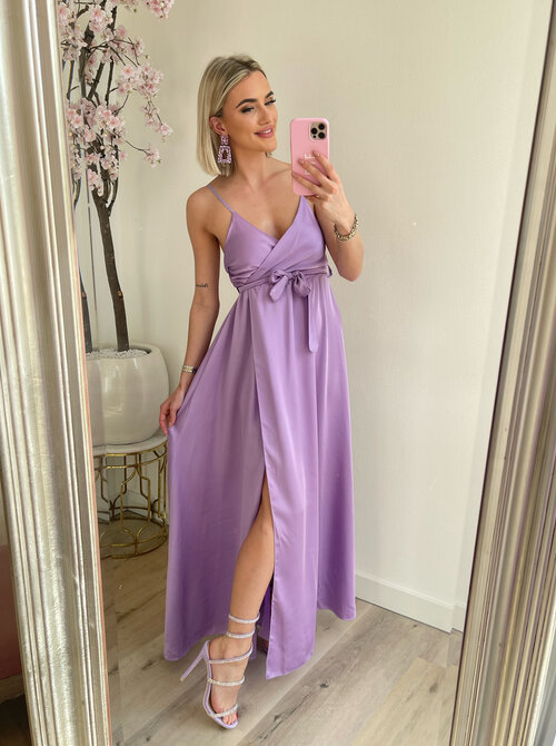 Joanna silky dress lila