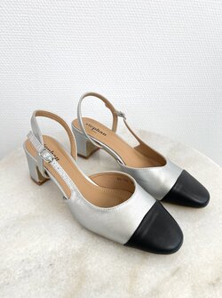 Sascha slingbacks heels silver