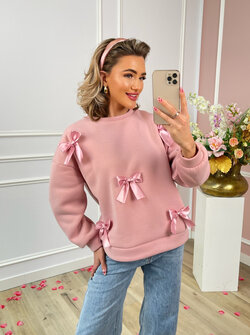 Romy bow sweater pink