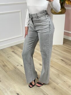 Florence wide leg jeans grey
