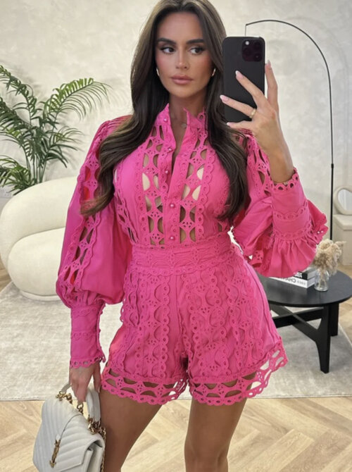 Lana lace set fuchsia