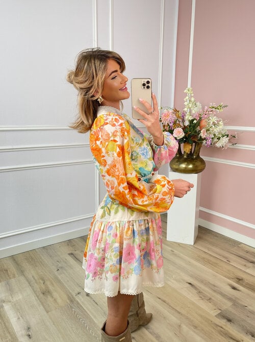 Ava colourful floral dress