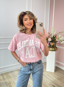 Los Angeles t-shirt pink