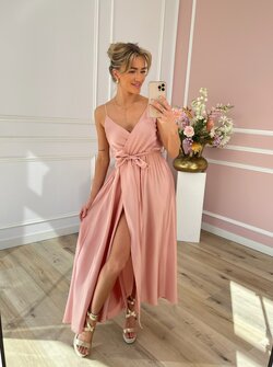 Yasmin silky dress blush