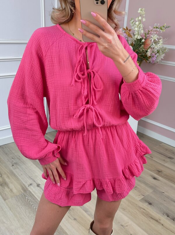 Julia playsuit hot pink