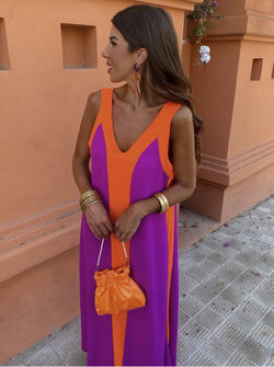 Jaimy dress purple/orange