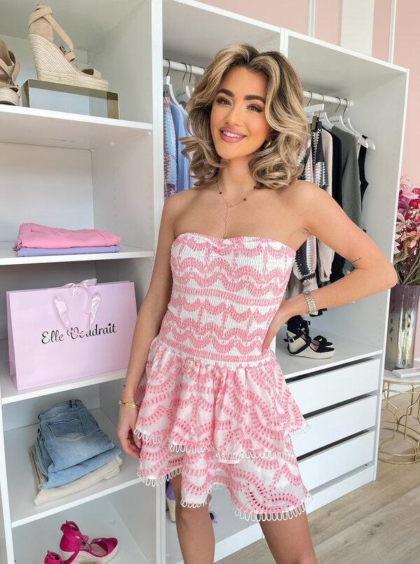 Zoe ruffle dress pink