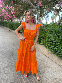 Callie maxi dress orange