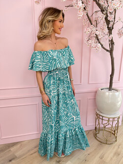 Samira maxi dress printed green