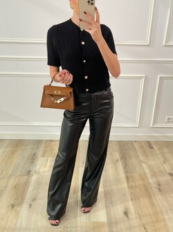 Leather pants black