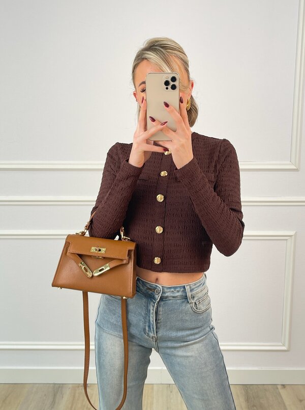 Serena top brown