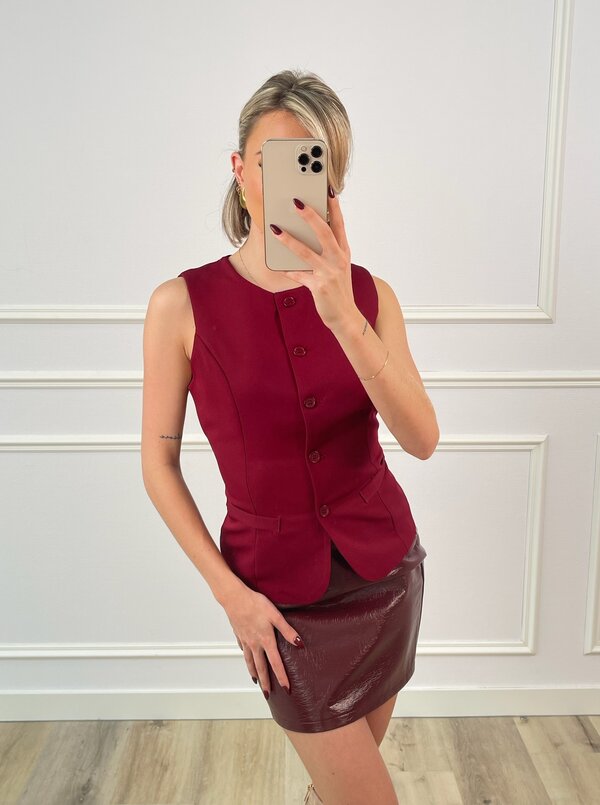Maud Gilet bordeaux