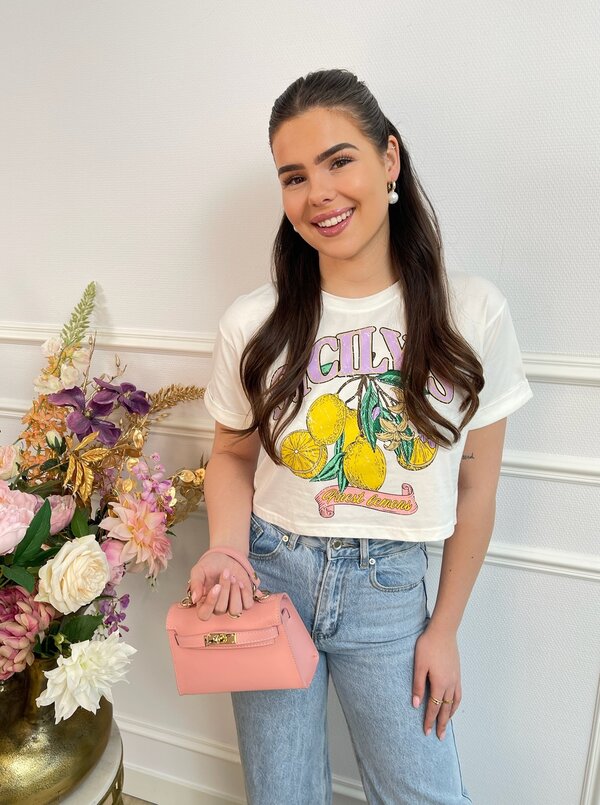 Sunni cropped tee white