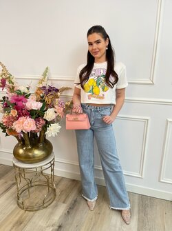 Sunni cropped tee white
