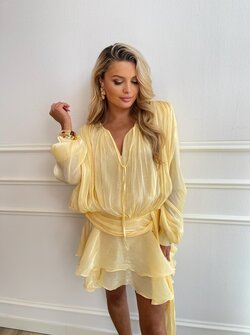 Jean dress yellow